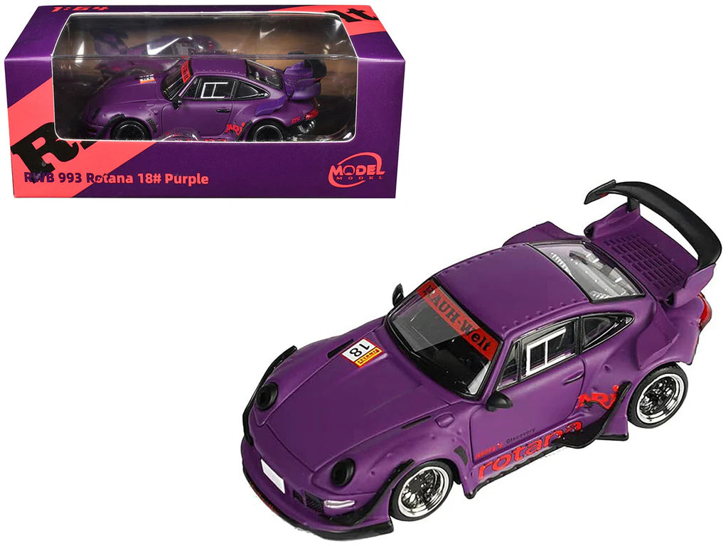 RWB 993 (PORSCHE 911) #18 "ROTANA" PURPLE / RED MM 1:64