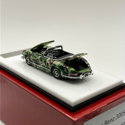 BAPE Green 1957 Mercedes-Benz 300SL Roadster Limited Edition 300pcs Made 1:64 Scale