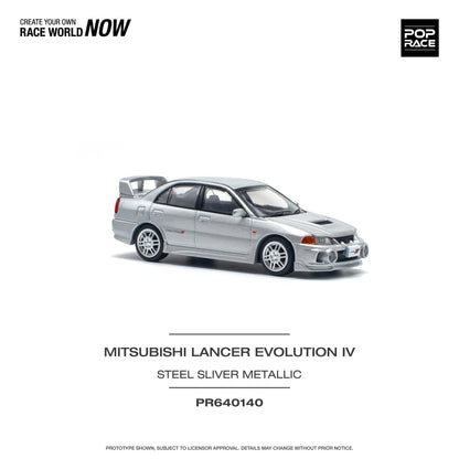 Mitsubishi Lancer Evolution IV Steel Silver – PR64-0140 POP RACE