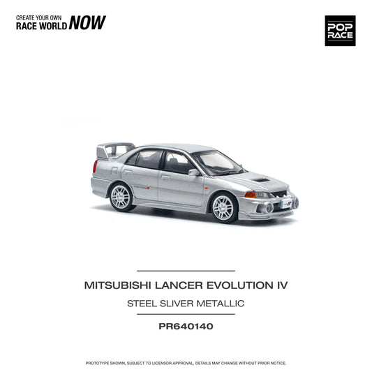 Mitsubishi Lancer Evolution IV Steel Silver – PR64-0140 POP RACE