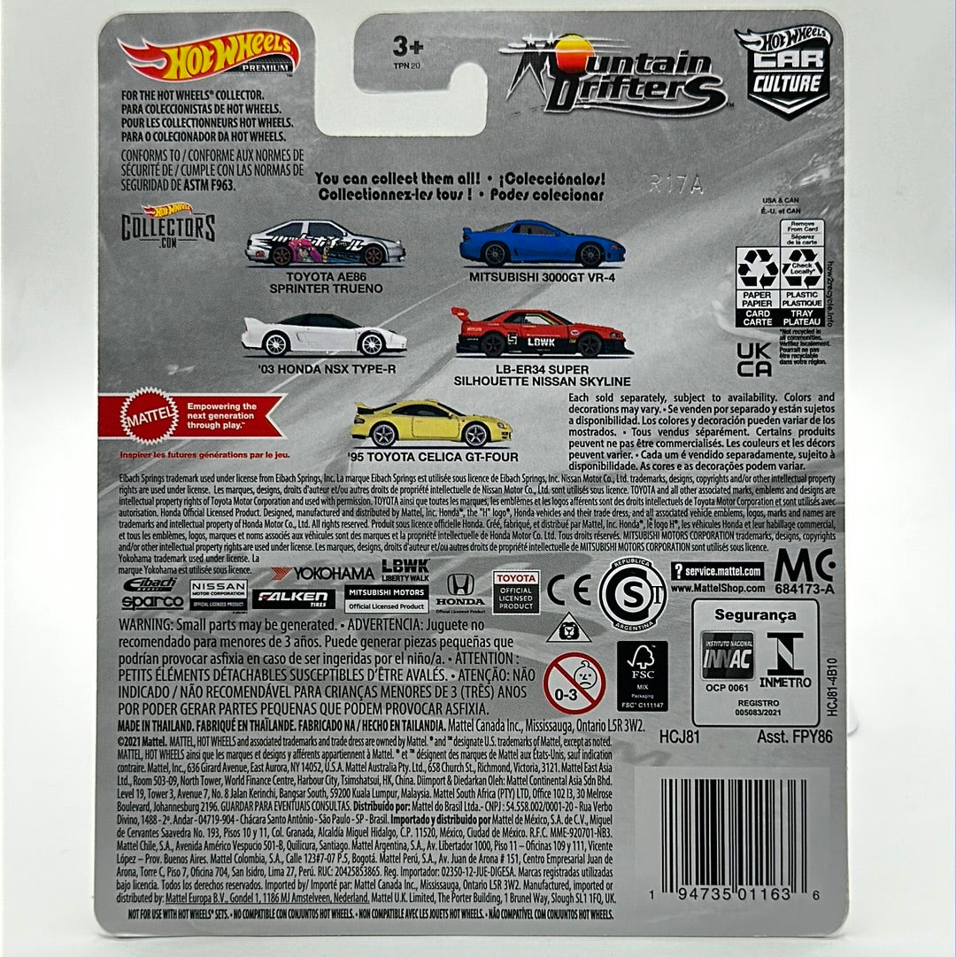 LB-ER34 Super Silhouette Nissan Skyline LBWK Liberty Walk - Mountain Drifters 4/5 Hotwheels Premium