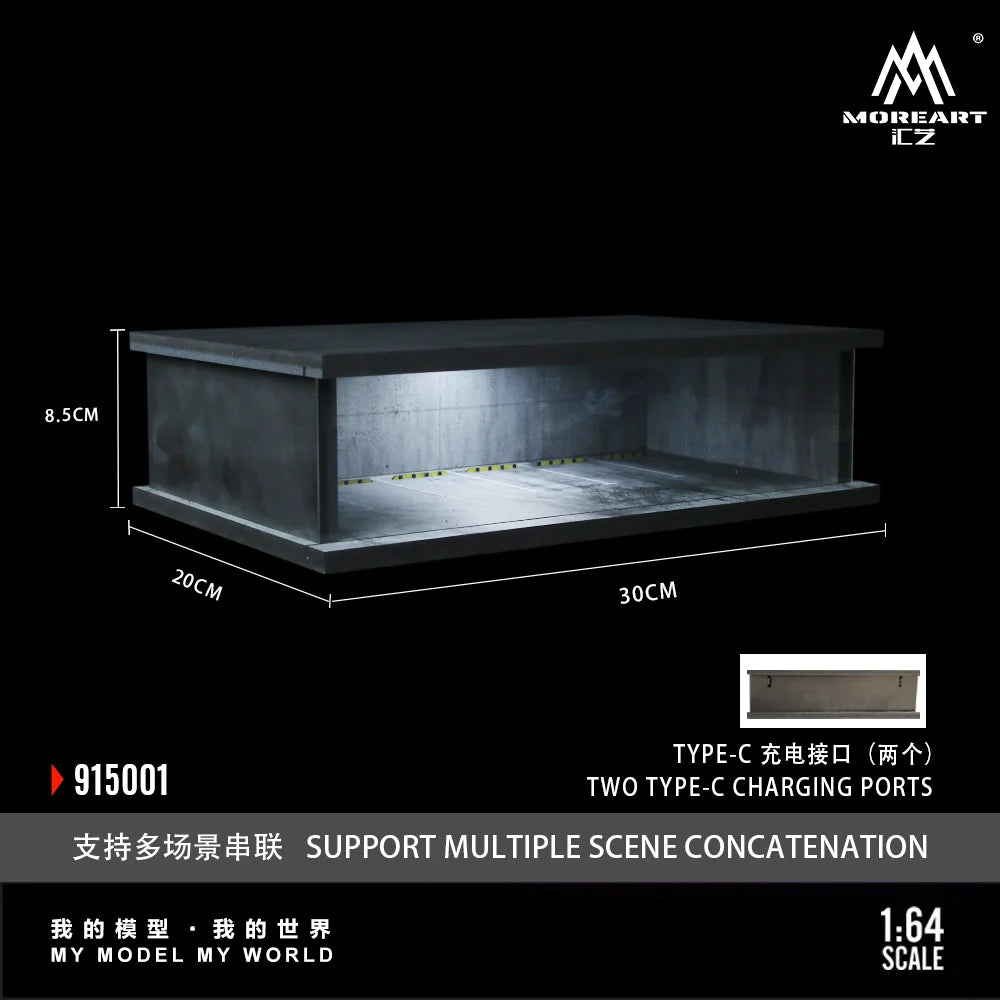 UNDERGROUND PARKING GARAGE SCENE - MOREART 1:64