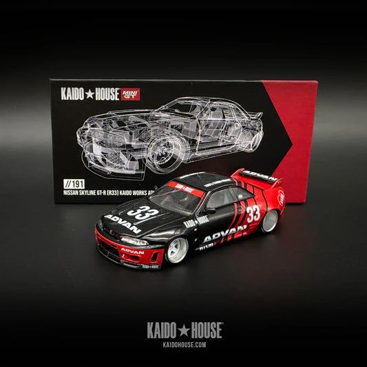 Kaido GT Nissan Skyline GT-R (R33) Kaido Works® Advan - MiniGT