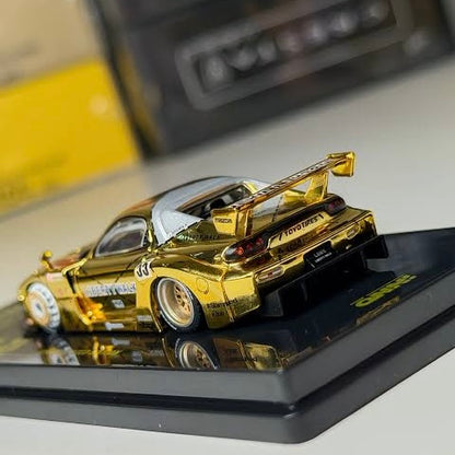 Liberty Walk Kyoto Limited INNO64 Leen Customs RX-7 Gold Special Box w/ Pin