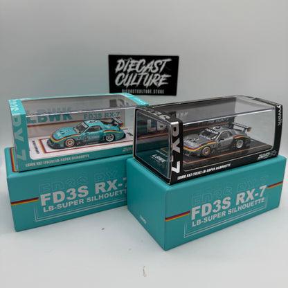 MAZDA RX7 (FD3S) LB-SUPER SILHOUETTE #15 TEAL BLUE BEIJING - INNO64 *BUNDLE*