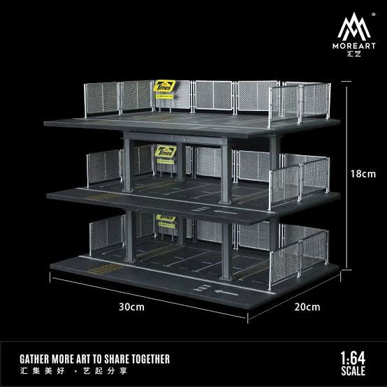 3 Level Carpark Diorama - MOREARTS 1:64