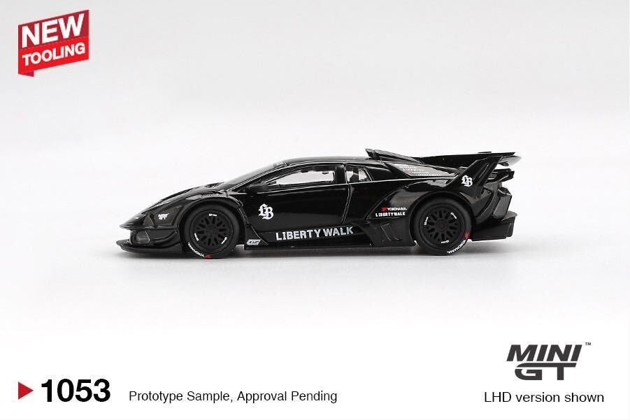 LAMBORGHINI LB-SILHOUETTE WORKS MURCIELAGO GT EVO BLACK - MiniGT 1:64