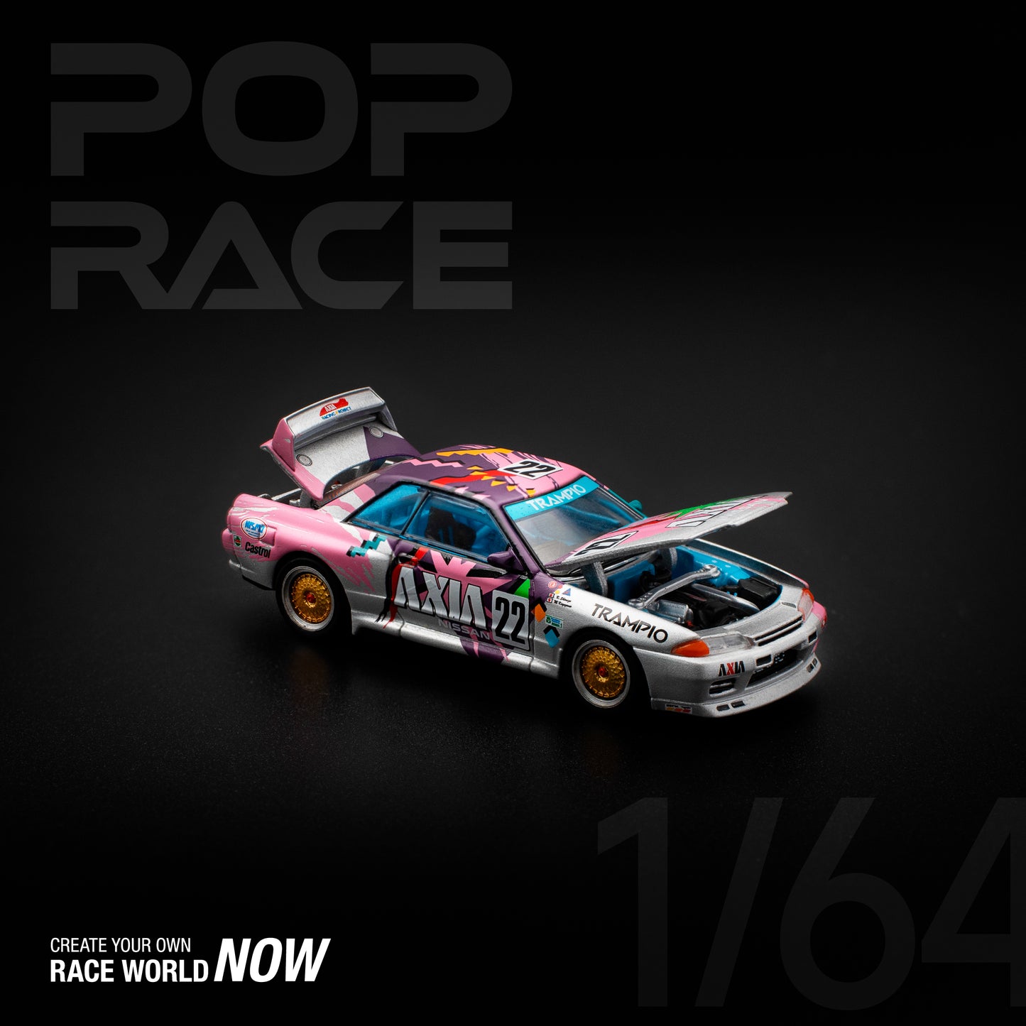 Nissan Skyline GT-R R32 #22 Group A - POP RACE 1:64