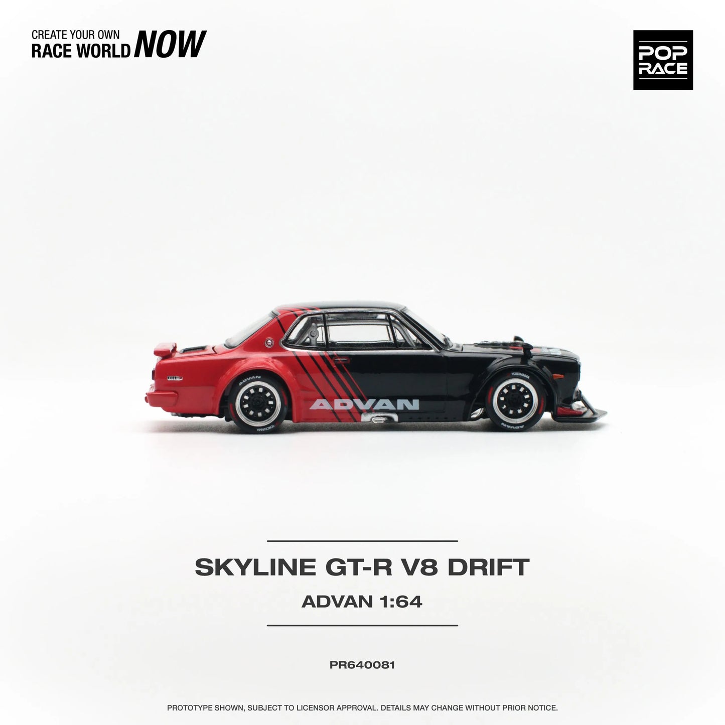 Nissan Skyline GT-R V8 Drift (Hakosuka) ADVAN – PR64-0081 POP RACE