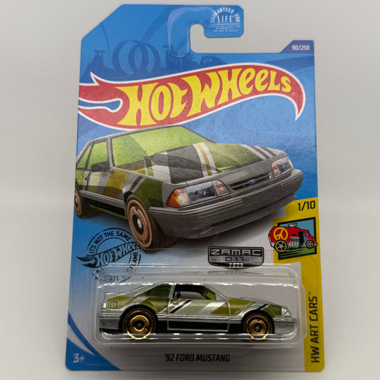 ‘92 For Mustang ZAMAC 011 “2020 Release” HW Art Cars 1/10 Hotwheels Mainline