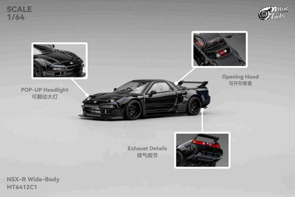 Micro Turbo 1:64 Custom NSX Wide Body - Gloss Black
