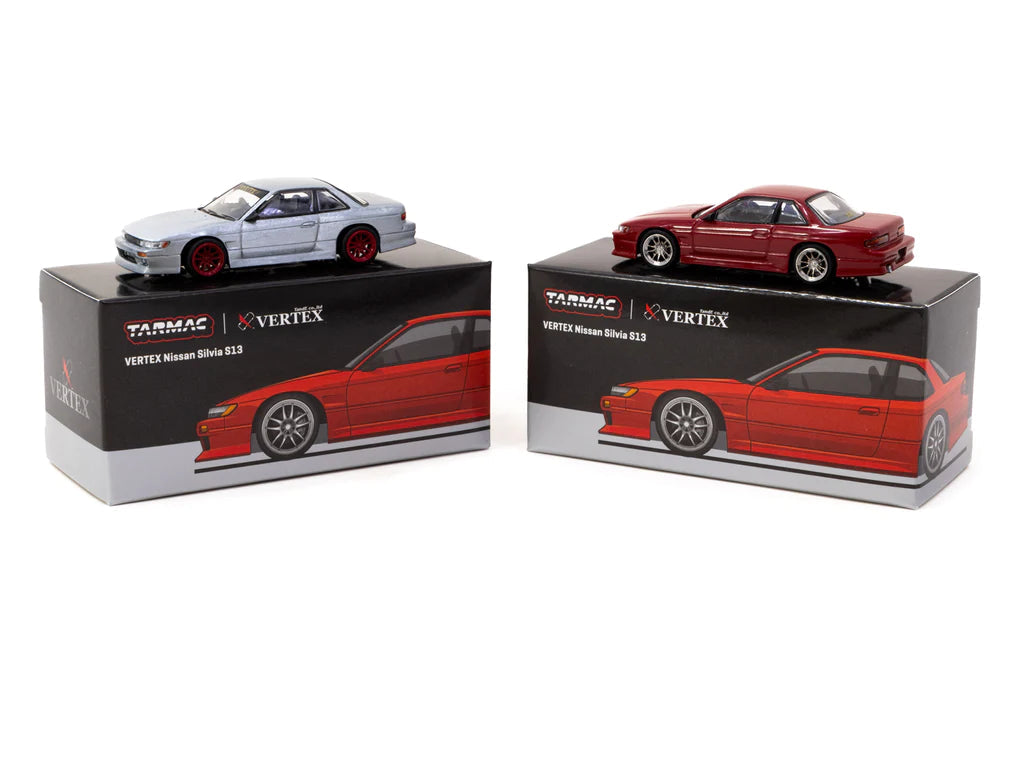 VERTEX NISSAN SILVIA S13 RED METALLIC - TARMAC WORKS 1:64