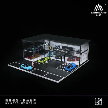 Lamborghini Show Room - Two Layer w/LED lights Morearts 1:64
