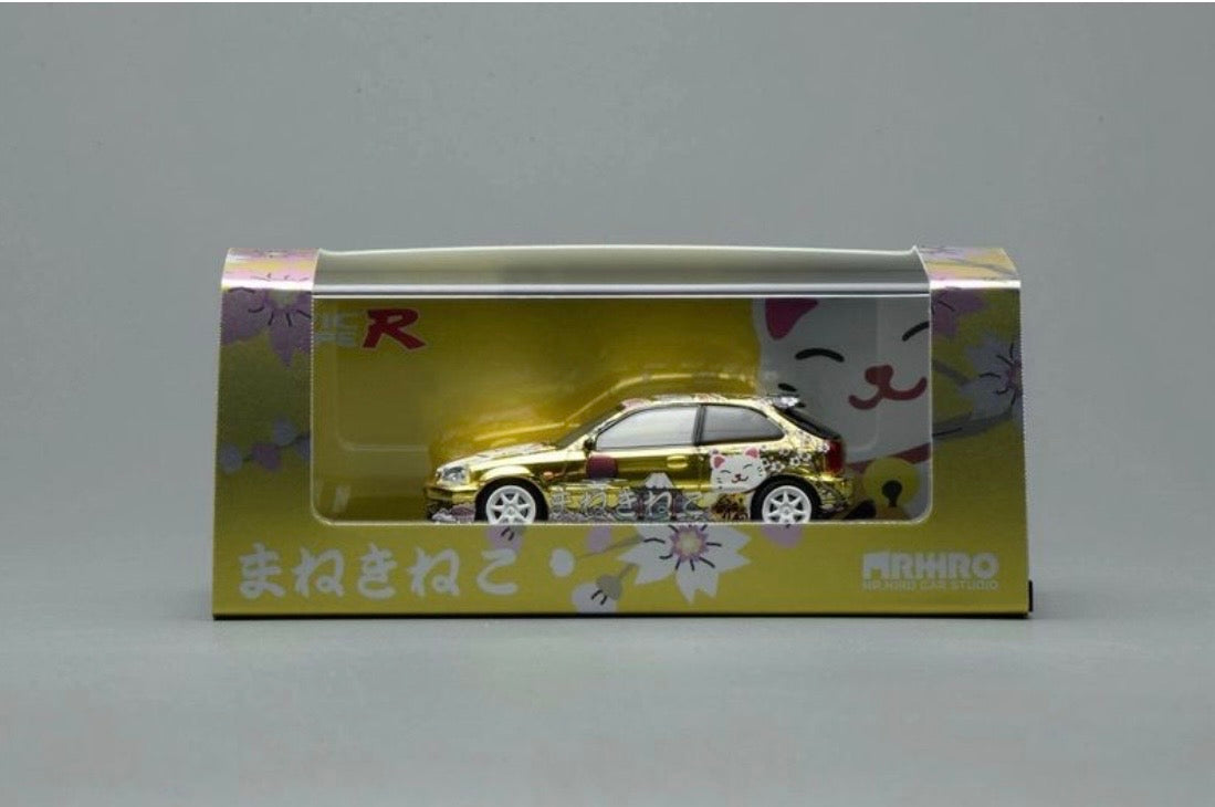 Motorhelix Honda Civic TYPE R (EK9) Customized Maneki-Neko Gold Chrome | 2026 Tokyo Autosalon Japan