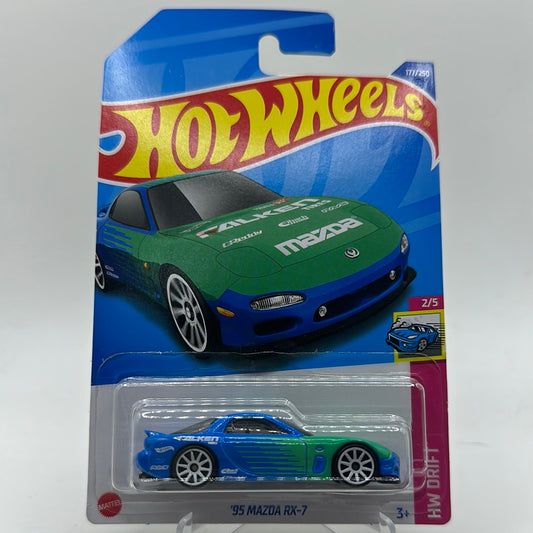 ‘95 Mazda RX-7 HW Drift 2/5 Hotwheels Mainline 177/250 FALKEN