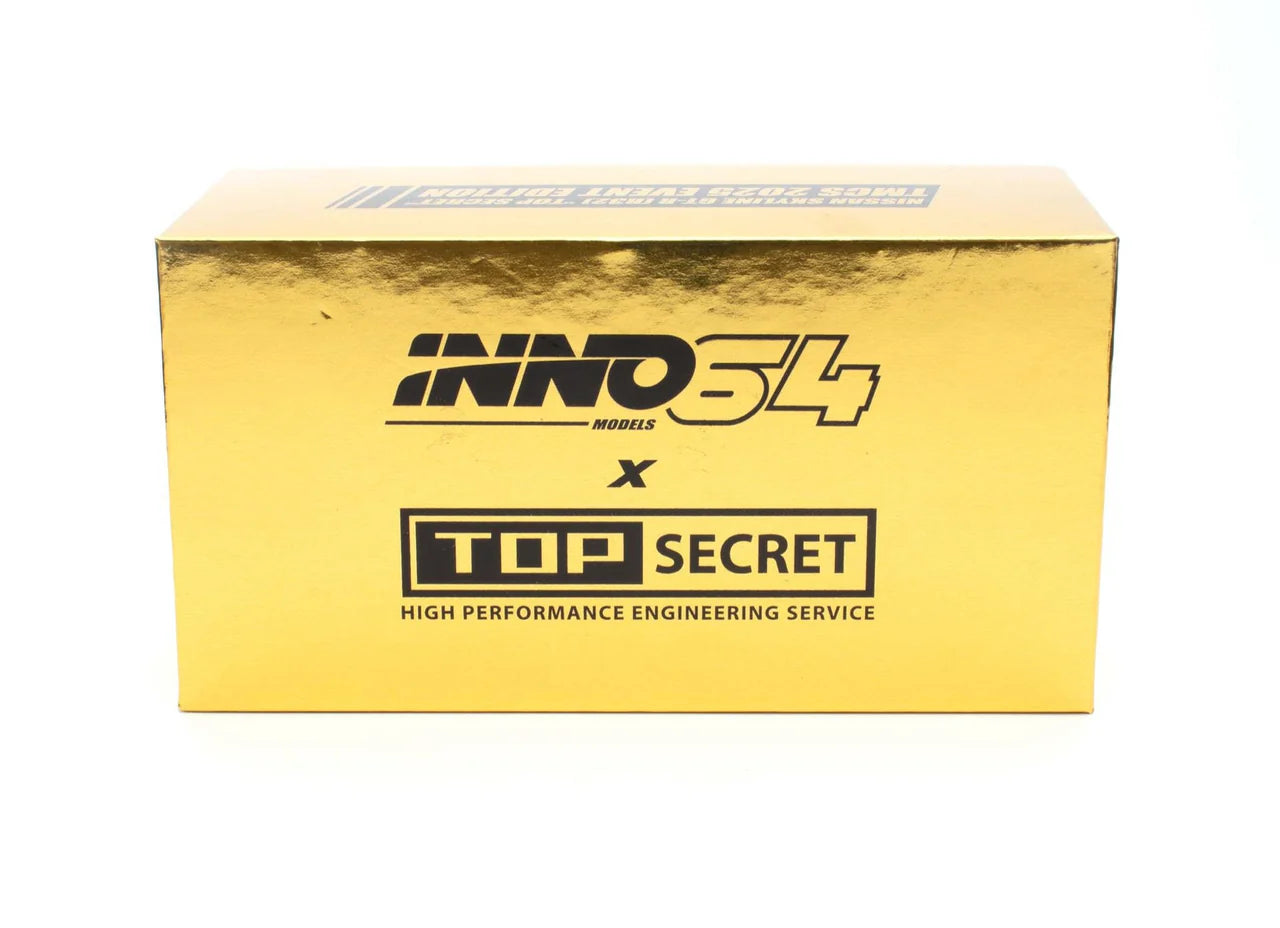 Nissan Skyline GT-R (R32) "Top Secret" Chrome Gold TMCS 2025 Exclusive - INNO64 1:64