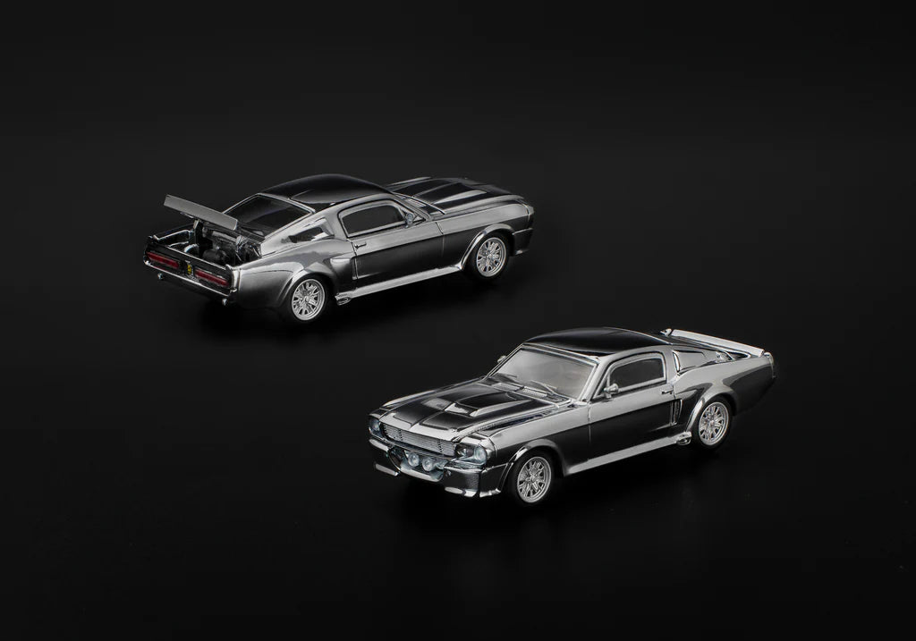 FORD SHELBY MUSTANG GT500 SILVER CHROME - POP RACE 1:64