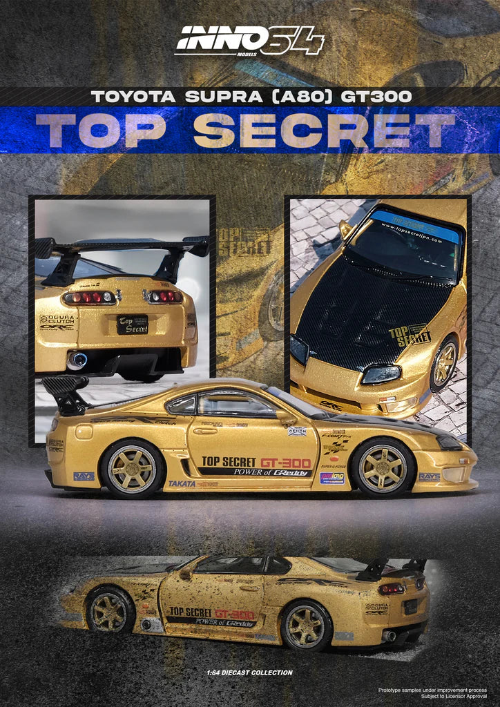 TOYOTA SUPRA (A80) TOP SECRET GT300 (GOLD) INNO64