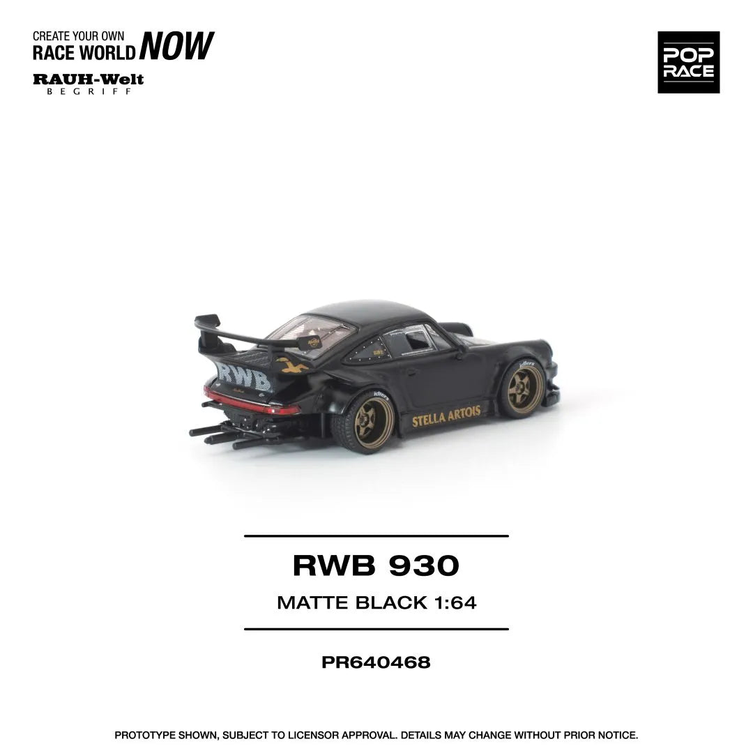 (Pre-Order) RWB Porsche 930 Matte Black “Stella Artois”