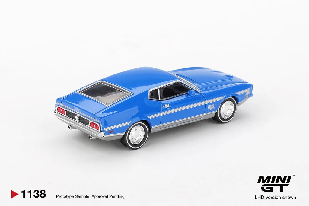FORD MUSTANG MACH 1 (GRABBER BLUE) MINI GT 1:64
