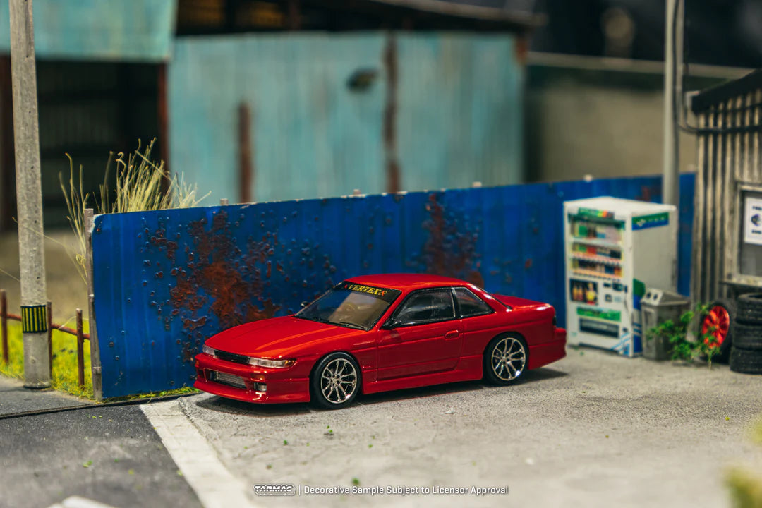 VERTEX NISSAN SILVIA S13 RED METALLIC - TARMAC WORKS 1:64
