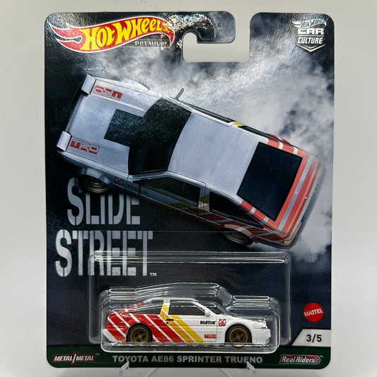 Toyota AE86 Sprinter Trueno Slide Street 3/5 Hotwheels Premium 1:64