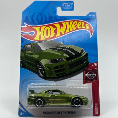 Nissan Skyline GT-R (BNR34) *STH* Super Treasure hunt - Nissan 2/5 Hotwheels Mainline