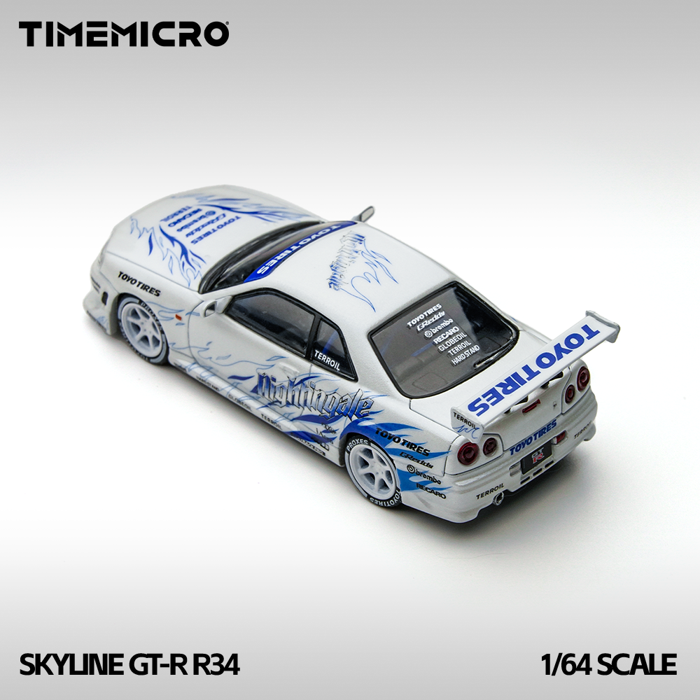 Nissan GTR R34 Skyline - Drift Spec w/ Toyo Tires 1:64 Scale
