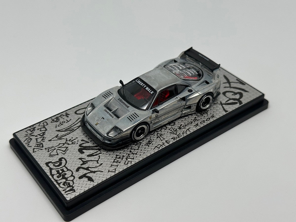 *CHASE* LBWK Ferrari F40 Matte Black Hong Kong Toycar Salon 2023 - INNO64 1:64