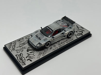*CHASE* LBWK Ferrari F40 Matte Black Hong Kong Toycar Salon 2023 - INNO64 1:64