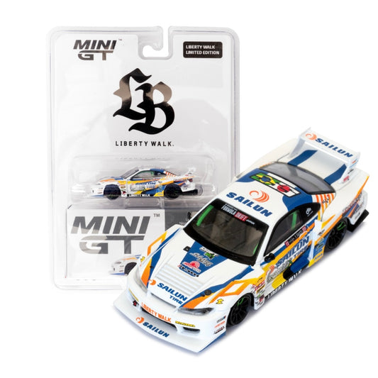 Nissan LB-Super Silhouette S15 SILVIA #555 2023 Formula Drift Japan / LB Blister Packaging MiniGT 1:64 *LIBERTY WALK EXCLUSIVE*