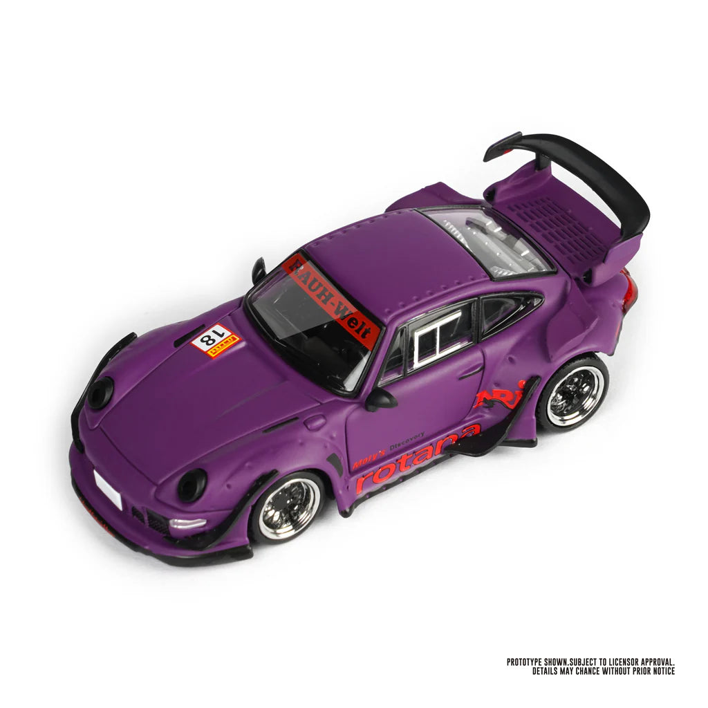 RWB 993 (PORSCHE 911) #18 "ROTANA" PURPLE / RED MM 1:64