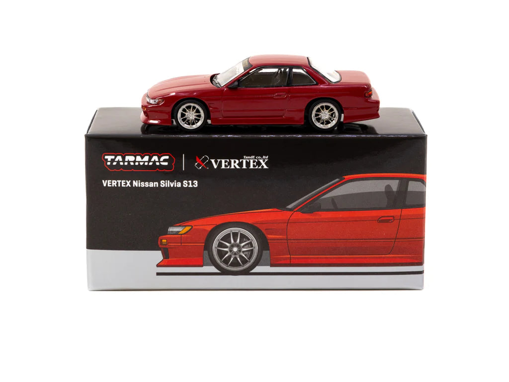 VERTEX NISSAN SILVIA S13 RED METALLIC - TARMAC WORKS 1:64