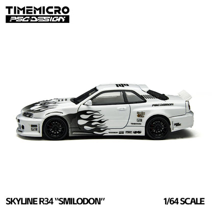 Nissan GTR R34 "Smilodon" Black & White - TimeMicro × PSC DESIGN
