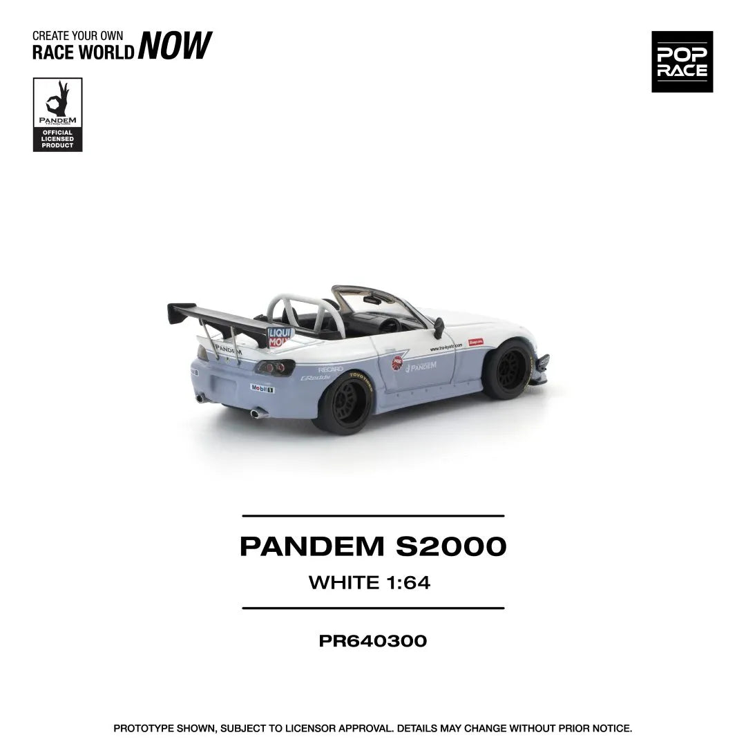 Pandem Honda S2000 White – POP RACE - PR64-0300