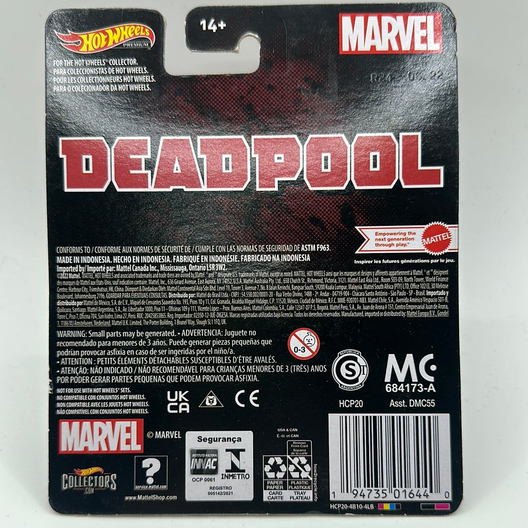 Deadpool Scooter Marvel Hotwheels Premium 1:64