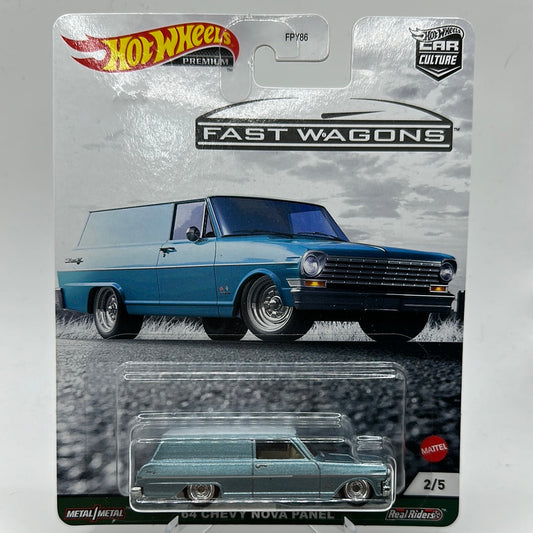 ‘64 Chevy Nova Panel Fast Wagons 2/5 Hotwheels Premium 1:64