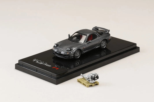 Mazda RX-7 (FD3S) SPIRIT R TYPE A With Engine Gray Metallic – HOBBY JAPAN 1:64