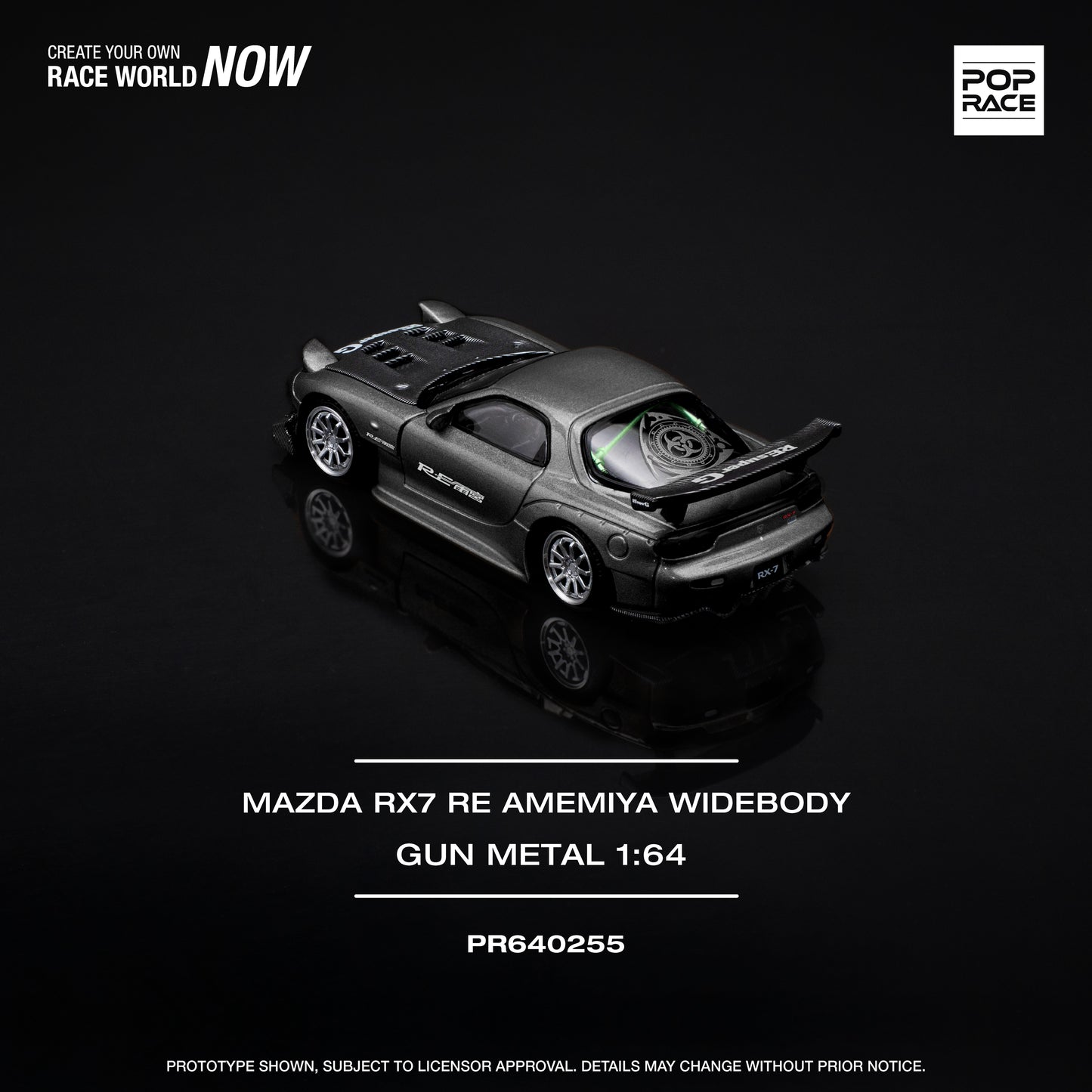 Mazda RX7 Re Amemiya (Gun-Metal Grey) POP RACE 1:64