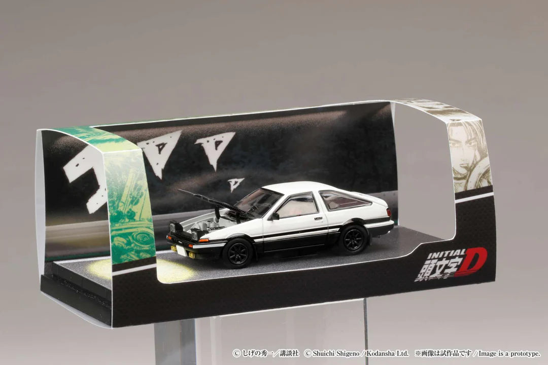 TOYOTA SPRINTER TRUENO GT APEX (AE86) / INITIAL D ENGINE MOUNTED MODEL VS TOMOYUKI TACHI - HOBBY JAPAN 1:64