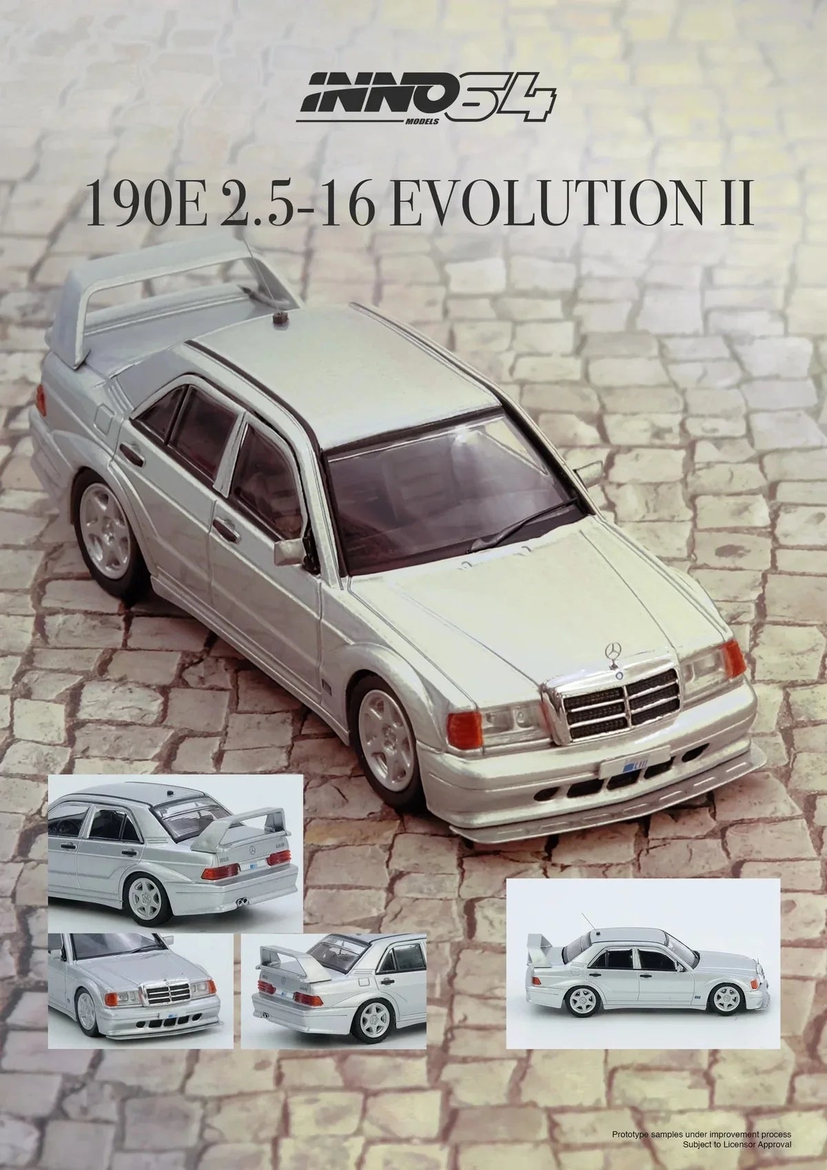 Mercedes Benz 190E Silver - INNO64 1:64