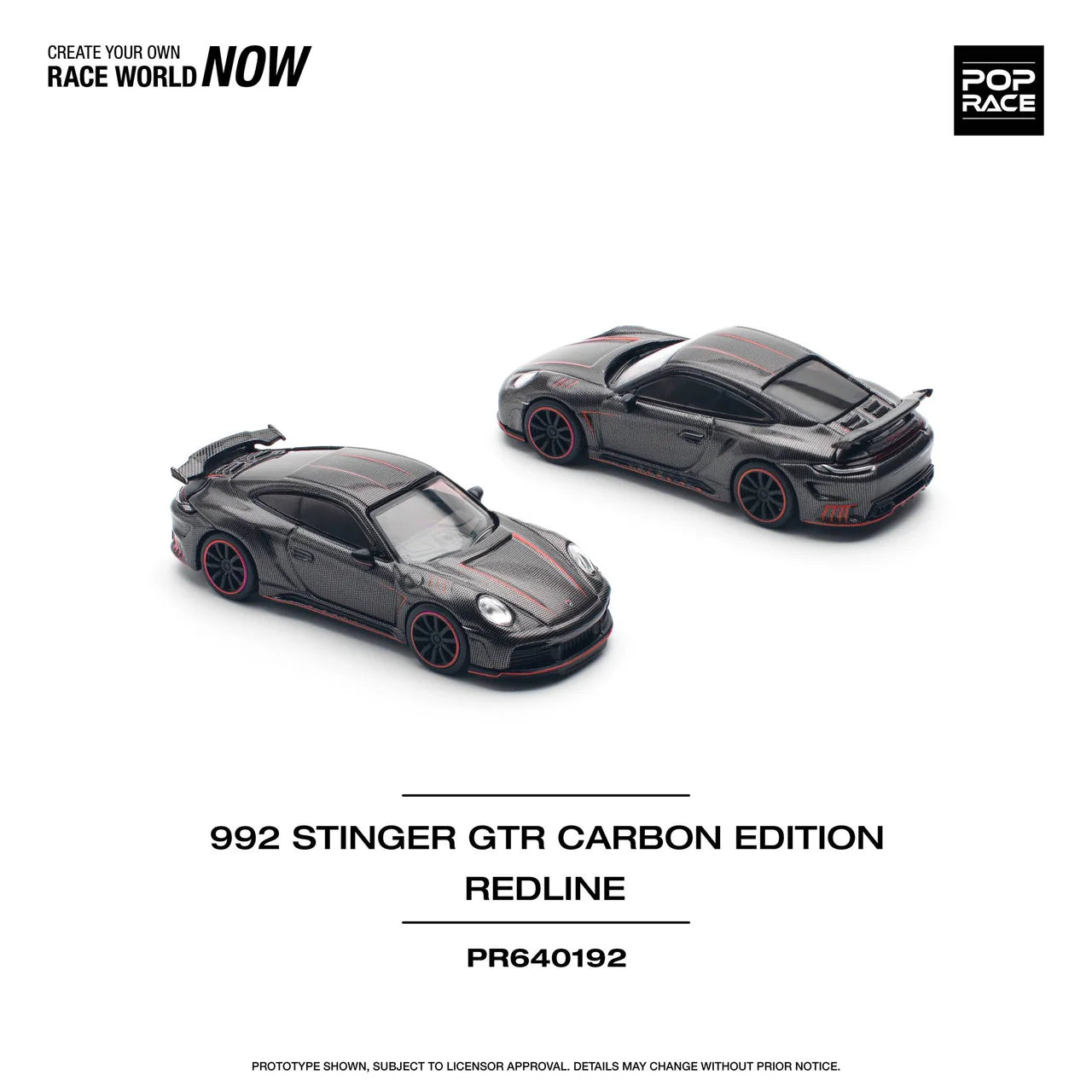 Porsche 992 Stinger GTR Carbon Edition Redline - Pop Race 1:64