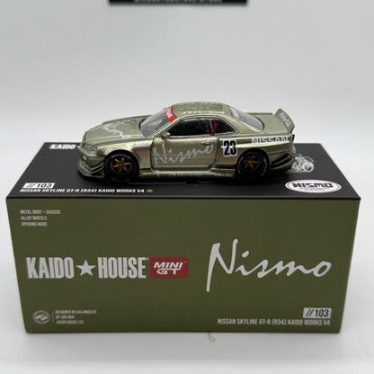 Nissan Skyline GT-R R34 Kaido Works V4 - Kaido House x MiniGT *Loose*