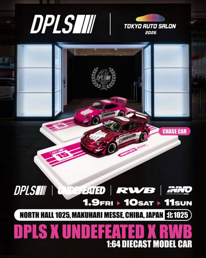 Porsche RWB 993 & Porsche RWB 964 Blue & Pink Set of 2 | Chance of Chase | 2026 Tokyo Autosalon Japan - INNO64 x DPLS x UNDEFEATED