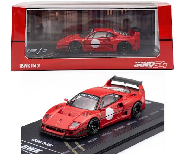 FERRARI F40 LBWK (RED) INNO64 1:64