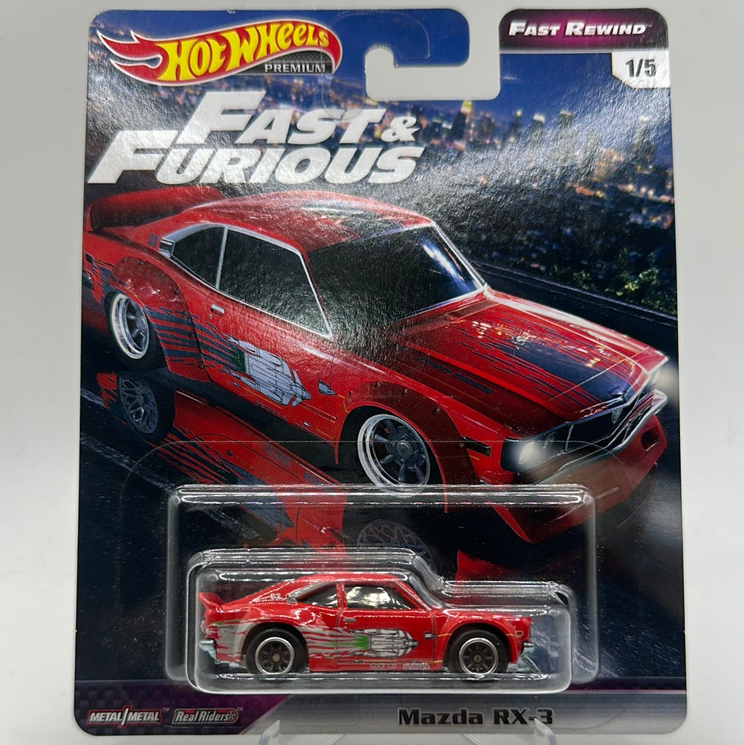 Mazda RX-3 Fast & Furious (Fast Rewinds) 1/5 Hotwheels Premium 1:64