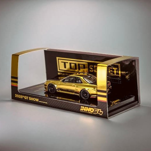 TOP SECRET Gold R34 Top Secret GTSHOW 2025 Limited Edition - INNO 64