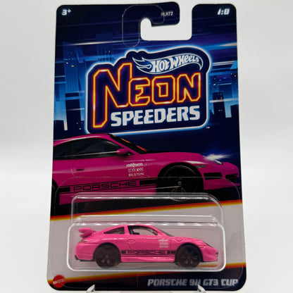 Porsche 911 GT3 CUP Neon Speeders 1/8 Hotwheels Silver Series