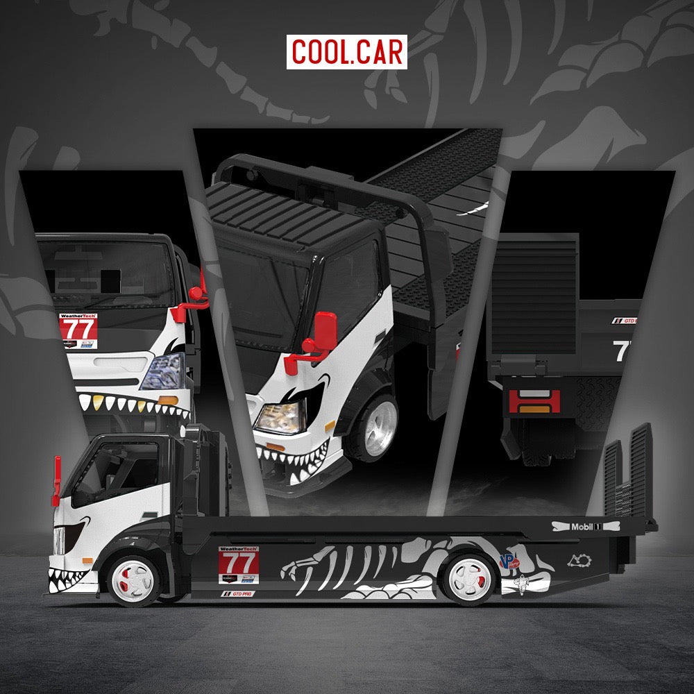 Skeleton Rexy No. 77 H300 Flatbed Transport Trailer - Limited 999pcs Cool Car 1:64