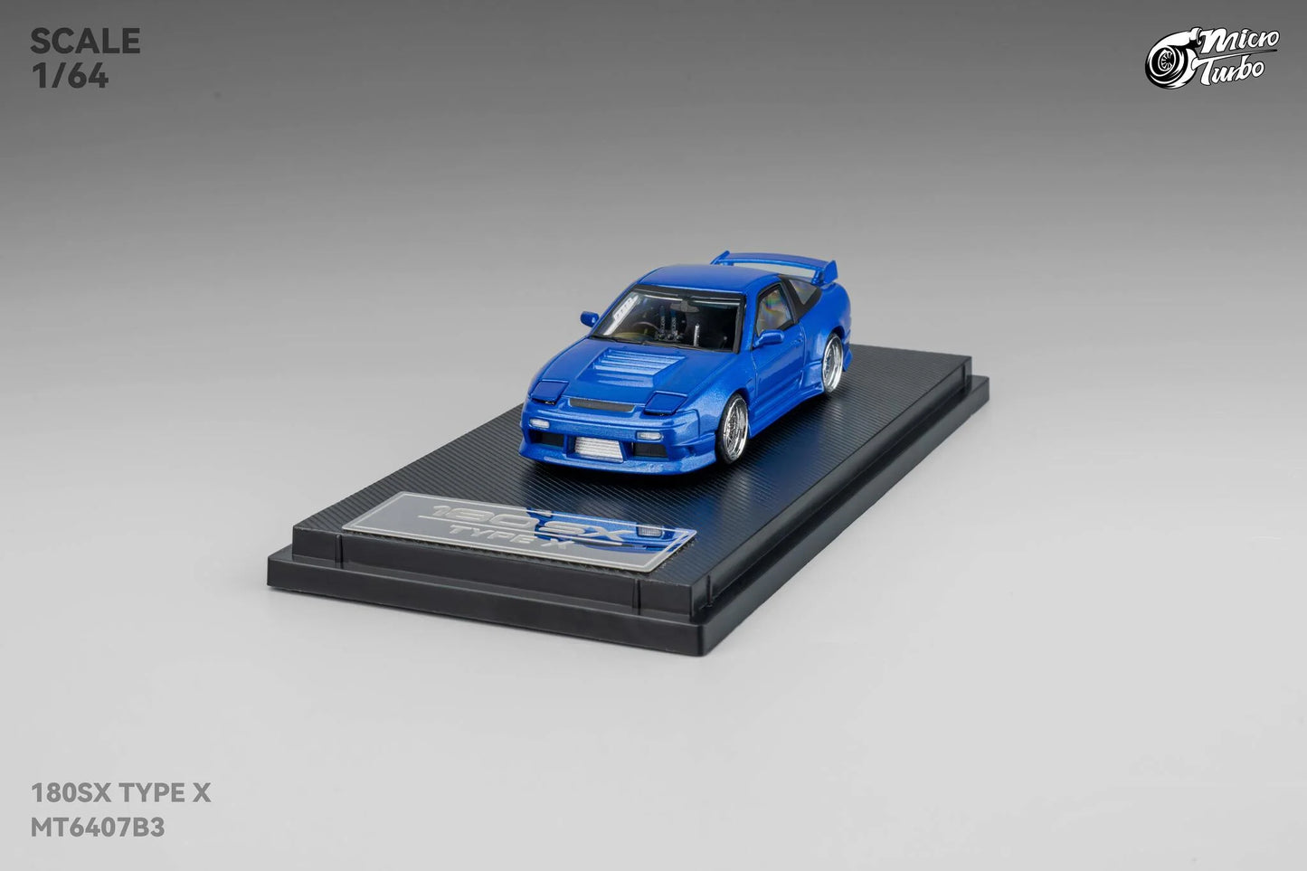 Custom 180SX Type X (Metallic Blue) Microturbo - 1/64